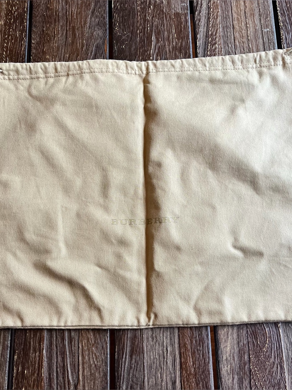 Burberry Authentic Dust Cover Bag Drawstring For Purses Beige Preowned